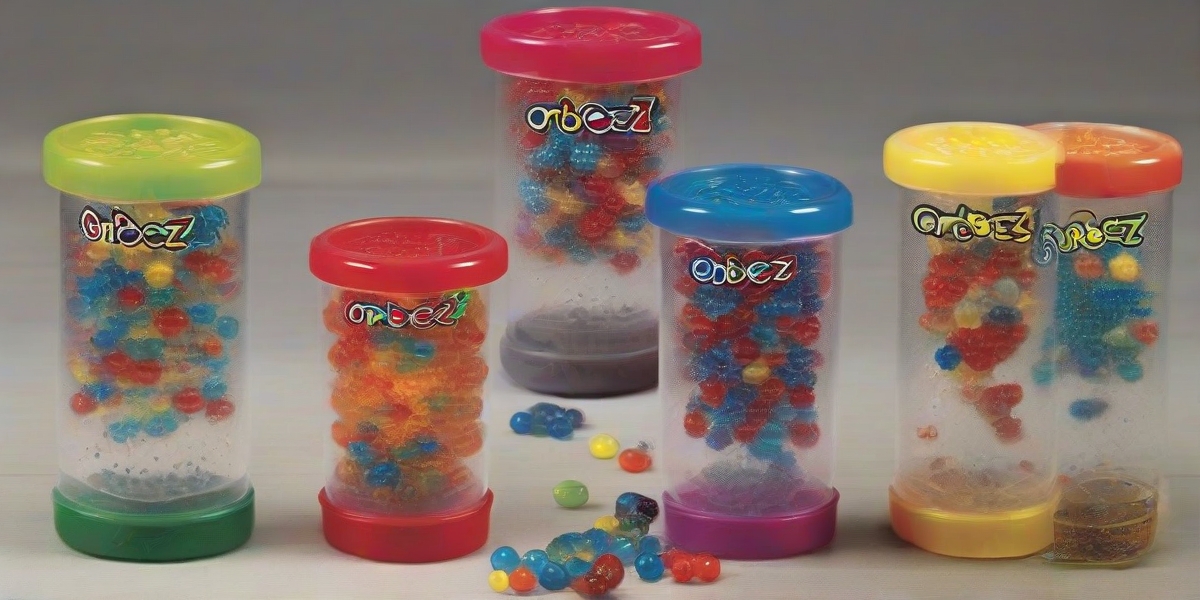 Hand holds colorful orbeez